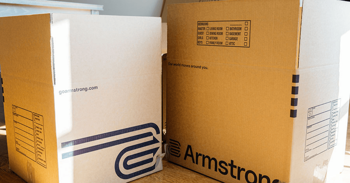 Sturdy moving boxes from Armstrong