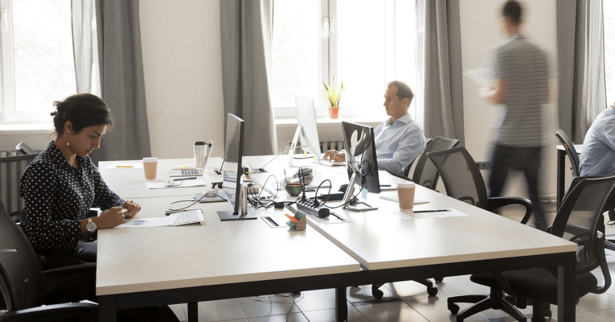 office employees on a table