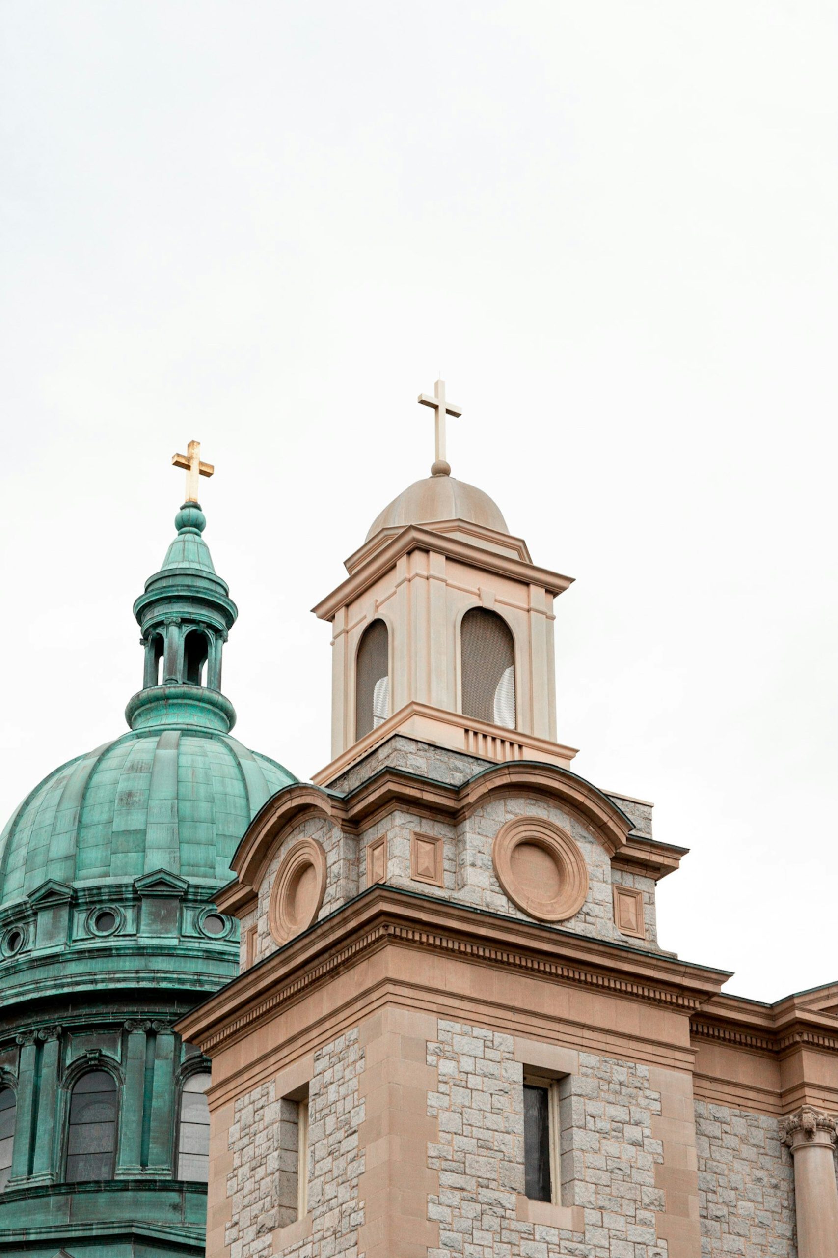 View of historic building and church in lancaster PA